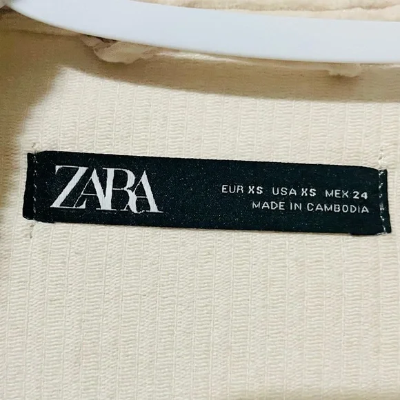 Zara Corduroy Oversize Light Cream Jacket. Size XS - Picture 9 of 11